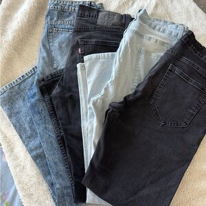 Levi's Slim Jeans Black and Blue Denim